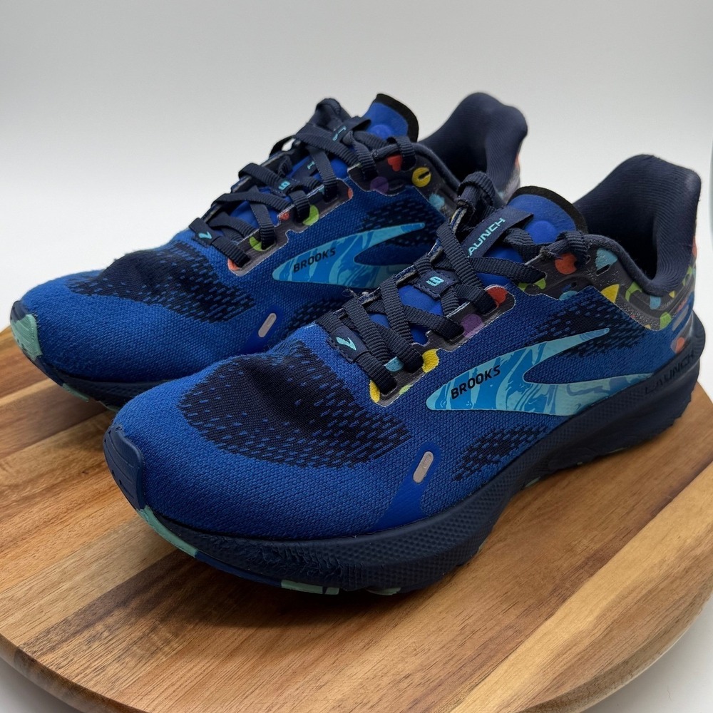 Brooks Launch 9 Women's Size 7 1/2B Running Shoes Blue Multicolor   0701